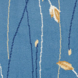 Nourison Grafix Light Blue 4' x Round Area Rug, Modern, Botanical , Bed Room, Living Room, Dining Room, Kitchen, Easy Clean, Non Shedding, (4' Round)