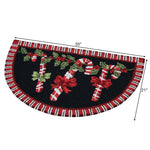 Nourison Candy Cane Garland Slice Accent Rug Black 33 x 21