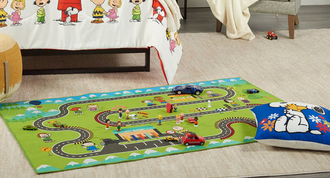 Peanuts Pnt11 Cozy Home Kids & Tween Multicolor 3'3" x 5'3" Area Rug, Easy Clean, Non Shedding, Bed Room, Living Room, Dining Room, Kitchen (3x5)