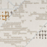 Nourison Glam Geometric Ivory/Multi 2'3" x 7'6" Area Rug, Easy Clean, Non Shedding, Bed Room, Living Room, Dining Room, Kitchen (2x8)