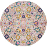 Nourison Passion Silver 5'3" x Round Area -Rug, Boho, Moroccan, Bed Room, Living Room, Dining Room, Kitchen, Easy -Cleaning, Non Shedding, (5' Round)