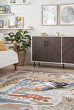 Nourison Astra Machine Washable Contemporary Ivory 5'3" x 7' Kids Area Rug, Easy Clean, Non Shedding, Bed Room, Living Room, Dining Room, Kitchen (5x7)