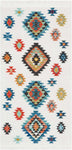 Nourison Tribal Decor Tribal White 2'2'' x 4'3'' Area-Rug, Easy-Cleaning, Non Shedding, Bed Room, Living Room, Dining Room, Kitchen (2x4)
