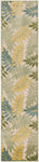 Nourison Aloha Indoor/Outdoor Green Multicolor 2' x 6' Area Rug, Easy Cleaning, Non Shedding, Bed Room, Living Room, Dining Room, Backyard, Patio, Deck (2x6)
