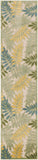 Nourison Aloha Indoor/Outdoor Green Multicolor 2' x 6' Area Rug, Easy Cleaning, Non Shedding, Bed Room, Living Room, Dining Room, Backyard, Patio, Deck (2x6)