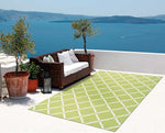 Nourison Home & Garden Indoor/Outdoor Morrocan Light Green 4'3" x 6'3" Area-Rug, Easy-Cleaning, Non Shedding, Bed Room, Living Room, Dining Room, Deck, Patio (4x6)