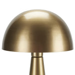 Nourison 16" Antique Gold Metal Mushroom Table Lamp, Modern, Retro, Desk Light for Bedroom, Dining, Office, Entryway