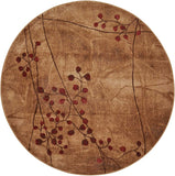 Nourison Somerset Latte Round Area Rug, 3-Feet 6-Inches by 3-Feet 6-Inches (3'6" x 3'6")