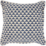 Mina Victory Life Styles Printed Triangles Indigo 20" X 20" Throw Pillow