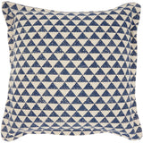 Mina Victory Life Styles Printed Triangles Indigo 20" X 20" Throw Pillow