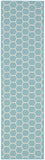 Nourison Reversible Indoor Outdoor Aqua 2'2" x 8' Area Rug Easy Clean, Non Shedding, Bed Room, Living Room, Dining Room, Kitchen (8' Runner)