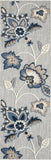 Nourison Aloha Blue Grey 2' x 6' Area Rug Easy Clean, Non Shedding, Bed Room, Living Room, Dining Room, Kitchen (6' Runner)