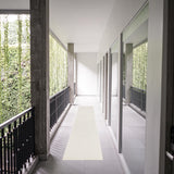 Nourison Versatile Indoor/Outdoor Ivory White 2'2" x 7'6" Area -rug, Easy -cleaning, Non Shedding, Bed Room, Living Room, Dining Room, Backyard, Deck, Patio (2x8)