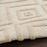Nourison Versatile Indoor/Outdoor Cream 5' x 7' Area Rug, Easy Cleaning, Non Shedding, Bed Room, Living Room, Dining Room, Backyard, Deck, Patio (5x7)