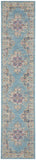 Nourison Passion Light Blue 2'2" x 10' Area Rug, Boho, Traditional, Easy Clean, Non Shedding, Bed Room, Living Room, Hallway, (10' Runner)