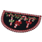 Nourison Candy Cane Garland Slice Accent Rug Black 33 x 21