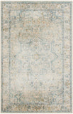 Nourison Astra Machine Washable Traditional Light Blue 3'3" x 5' Area Rug, Easy Clean, Non Shedding, Bed Room, Living Room, Dining Room, Kitchen (3x5)