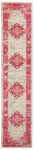Nourison Passion Ivory/Fuchsia 2'2'' x 7'6'' Area-Rug, Boho, Traditional, Easy-Cleaning, Non Shedding, Bed Room, Living Room, Hallway, (8' Runner)