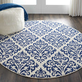Nourison Grafix Vintage Blue 2'3'' x 7'6'' Area-Rug, Easy-Cleaning, Non Shedding, Bed Room, Living Room, Dining Room, Kitchen (2x7)