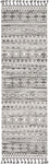 Nourison Asilah Grey/Ivory 2'2" x 8'2" Area Rug, Modern, Moroccan, Easy Cleaning, Non Shedding, Bed Room, Living Room, Dining Room, Kitchen, (8' x Runner)