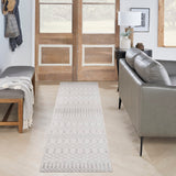 Nourison Astra Machine Washable Moroccan Ivory 2'2" x 10' Area -Rug, Easy -Cleaning, Non Shedding, Bed Room, Living Room, Dining Room, Kitchen (2x10)