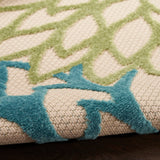 Nourison Aloha Indoor/Outdoor Green Multicolor 2' x 6' Area Rug, Easy Cleaning, Non-Shedding, Bed Room, Living Room, Dining Room, Backyard, Patio, Deck (2x6)