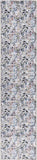Nourison Washables Floral Grey Multicolor 2'2" x 10' Area -Rug, Easy -Cleaning, Non Shedding, Bed Room, Living Room, Dining Room, Kitchen (2x10)