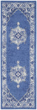 Nourison Whimsicle Traditional Navy 2' x 6' Area Rug, Easy Cleaning, Non Shedding, Bed Room, Living Room, Dining Room, Kitchen (2x6)