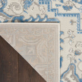 Nourison Elation 5'3" x 7'3" Polyester Bohemian Indoor Rug in Ivory Blue