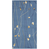 Nourison Grafix Light Blue 3'9" x 5'9" Area Rug, Modern, Botanical , Bed Room, Living Room, Dining Room, Kitchen, Easy Clean, Non Shedding, (4' x 6')