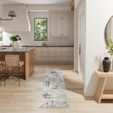 Nourison Glam Geometric Ivory/Multi 2'3" x 7'6" Area Rug, Easy Clean, Non Shedding, Bed Room, Living Room, Dining Room, Kitchen (2x8)