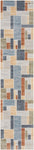 Nourison Astra Machine Washable Geometric Multicolor 2'2" x 10' Area Rug, Easy -Cleaning, Non Shedding, Bed Room, Living Room, Dining Room, Kitchen (2x10)