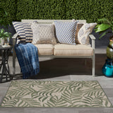 Nourison Garden Oasis Ivory Green 2' x 4' Area Rug - Easy Cleaning, Non Shedding, Bed Room, Living Room, Dining Room, Kitchen (2' x 4')