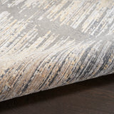 Nourison Modern Abstract Abstract Grey Gold 2'6" x 4' Area Rug, Easy Clean, Non Shedding, Bed Room, Living Room, Dining Room, Kitchen (3x4)