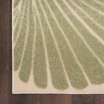 Nourison Aloha Indoor/Outdoor Green Yellow 2'3" x 8' Area Rug, Easy Clean, Non Shedding, Bed Room, Living Room, Dining Room, Backyard, Patio, Deck (2x8)