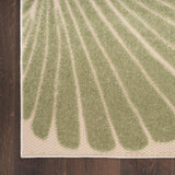 Nourison Aloha Indoor/Outdoor Green Yellow 2'3" x 8' Area Rug, Easy Clean, Non Shedding, Bed Room, Living Room, Dining Room, Backyard, Patio, Deck (2x8)