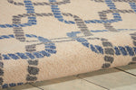 Nourison CRB16 Indoor/Outdoor Area Rug, 9'3"x12'9", Ivory Blue