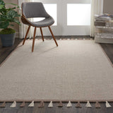 Nourison Otto Modern Taupe 5' x 7'6" Area-Rug, Easy-Cleaning, Non Shedding, Bed Room, Living Room, Dining Room, Kitchen (5x8)