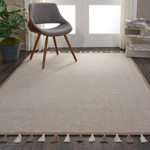 Nourison Otto Modern Taupe 5' x 7'6" Area-Rug, Easy-Cleaning, Non Shedding, Bed Room, Living Room, Dining Room, Kitchen (5x8)