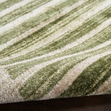 Nourison Astra Machine Washable Ivory Olive 5'3" x 7' Area Rug Easy Clean, Non Shedding, Bed Room, Living Room, Dining Room, Kitchen (5' x 7')