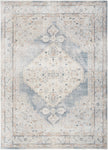 Nourison Astra Machine Washable Bohemian Light Blue 5'3" x 7' Area Rug, Easy Clean, Non Shedding, Bed Room, Living Room, Dining Room, Kitchen (5x7)