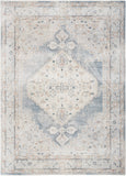 Nourison Astra Machine Washable Bohemian Light Blue 5'3" x 7' Area Rug, Easy Clean, Non Shedding, Bed Room, Living Room, Dining Room, Kitchen (5x7)