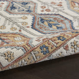 Nourison Concerto Bohemian Ivory/Multi 3'9" x 5'9" Area -Rug, Easy -Cleaning, Non Shedding, Bed Room, Living Room, Dining Room, Kitchen (4x6)
