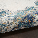 Nourison Passion 5' x 7' Ivory Gray Blue Fabric Vintage Area Rug (5' x 7')