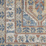 Nourison Concerto Bohemian Blue/Multi 3'9" x 5'9" Area -Rug, Easy -Cleaning, Non Shedding, Bed Room, Living Room, Dining Room, Kitchen (4x6)