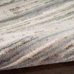 Nourison Serenity Home Abstract Ivory Grey Blue 2'2" x 7'6 Area -Rug, Easy -Cleaning, Non Shedding, Bed Room, Living Room, Dining Room, Backyard, Deck, Patio (2x8)