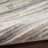 Nourison Serenity Home Abstract Ivory Grey Blue 5'3" x 7'3" Area -rug, Easy -cleaning, Non Shedding, Bed Room, Living Room, Dining Room, Backyard, Deck, Patio (5x7)