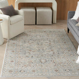 Nourison Oushak Home Traditional Light Grey 4'1" x 5'11" Area -Rug, Easy -Cleaning, Non Shedding, Bed Room, Living Room, Dining Room, Kitchen (4x6)