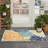 Nourison Aloha 36" x 60" Fabric Indoor/Outdoor Rug in Multi-Color