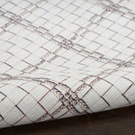 Nourison Washables Geometric Ivory 2'2" x 10' Area -Rug, Easy -Cleaning, Non Shedding, Bed Room, Living Room, Dining Room, Kitchen (2x10)
